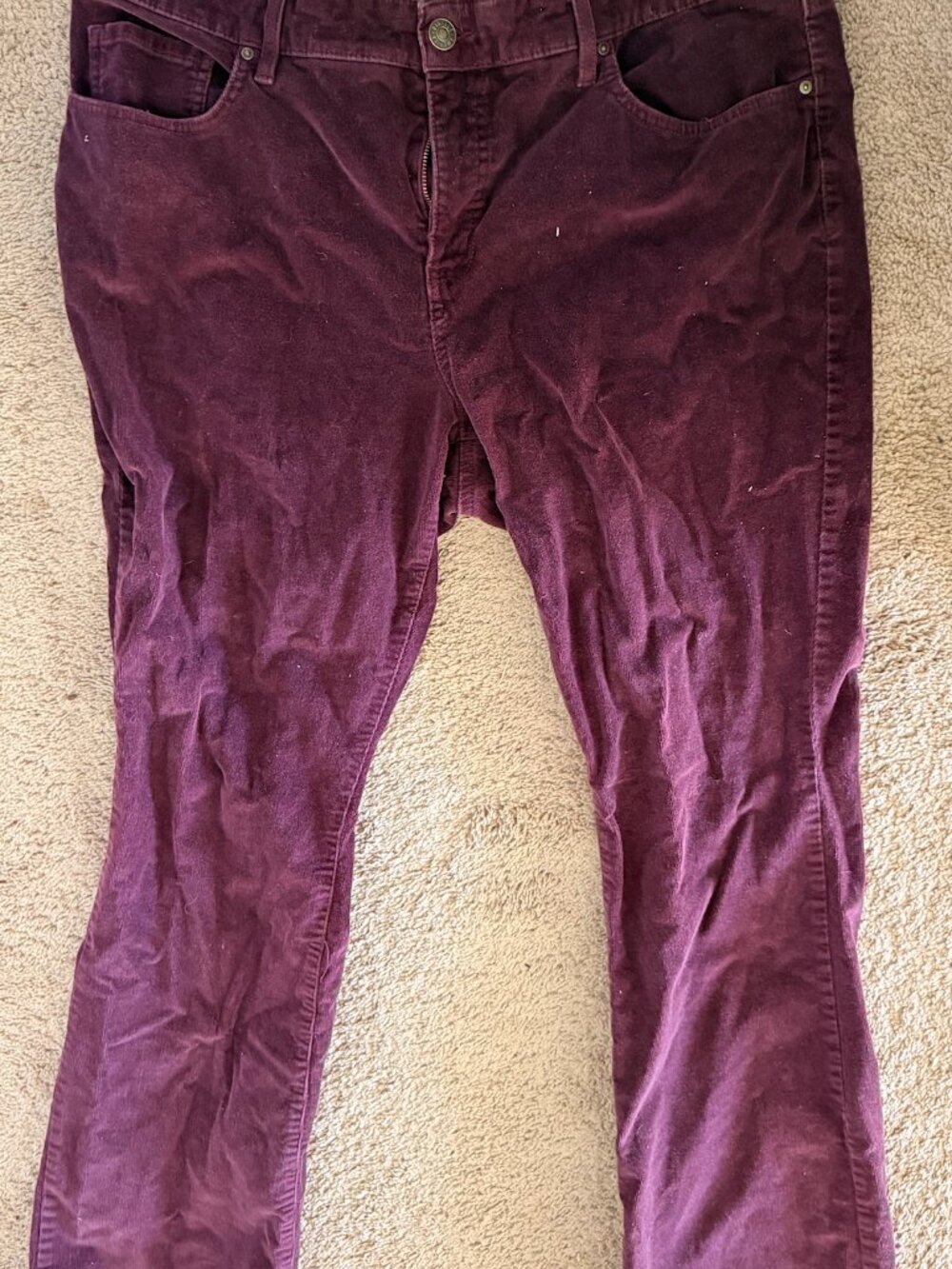 Vintage America 16W Burgundy Corduroy Bootcut Pants Vintage Boot-Y